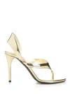 Alaïa Leather Sandals Metallic Finish Heeled