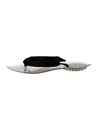 Pre-owned Alaïa Flip Flops In Silver