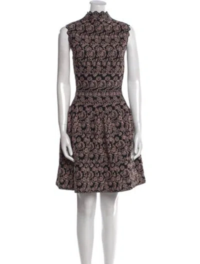 Pre-owned Alaïa Floral Print Knee-length Dress In Multi