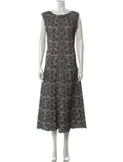 Pre-owned Alaïa Floral Print Long Dress In Multi