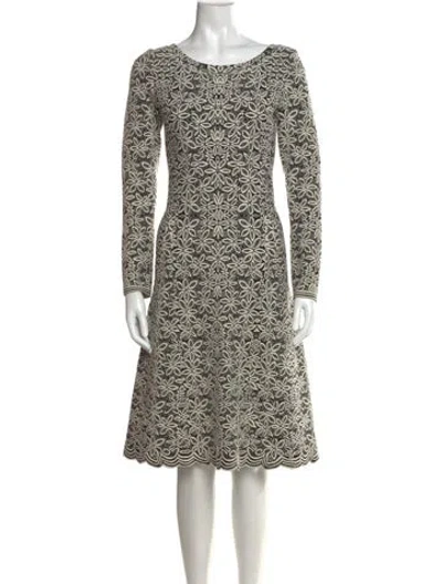 Pre-owned Alaïa Floral Print Midi Length Dress In Neutral