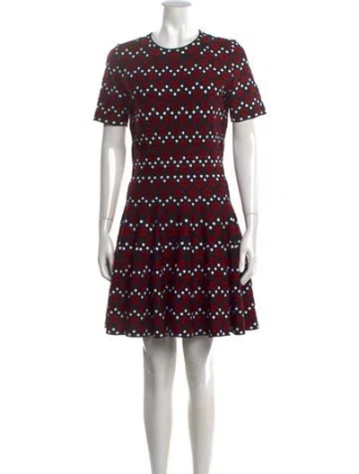Pre-owned Alaïa Floral Print Mini Dress In Black