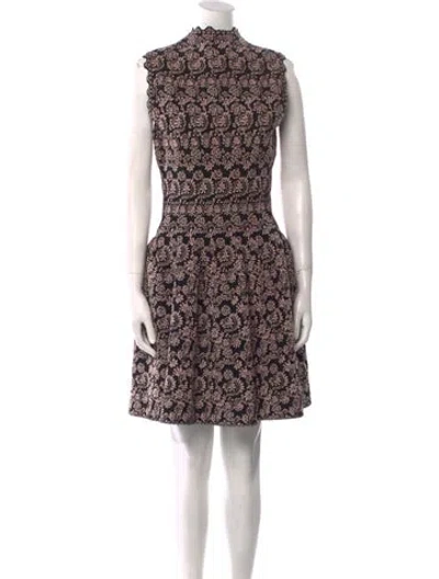 Pre-owned Alaïa Floral Print Mini Dress In Multi