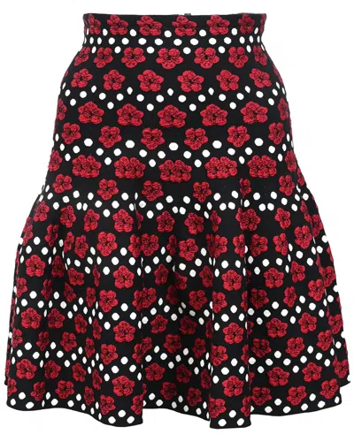 Pre-owned Alaïa Floral Printed Mini Skirt (authentic Pre-loved)