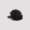 Alaïa Flower Leather Necklace In Black