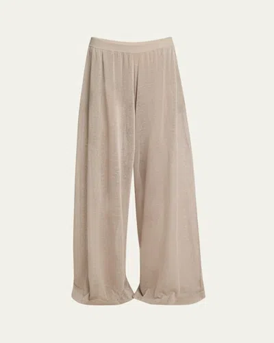 Alaïa Flowy Silk Linen Knit Pants