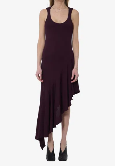 ALAÏA FLUID JERSEY ASYMMETRIC DRESS