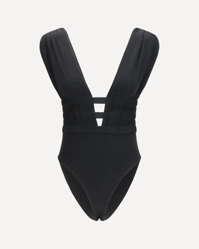 Alaïa Fluid Jersey Bodysuit In Black