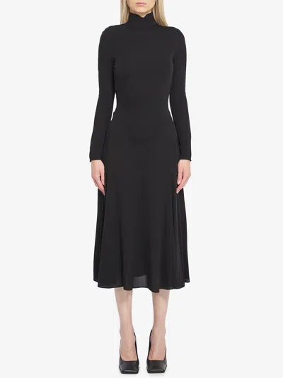 ALAÏA FLUID JERSEY DRESS WITH HEART DETAIL