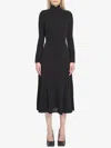 Alaïa Women Black Fluid Jersey Heart Dress In Black