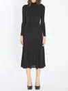 Alaïa Alaia Women Fluid Jersey Dress With Heart Detail In Black