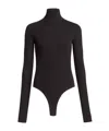 Alaïa Heart Cut-out Jersey Bodysuit In Black