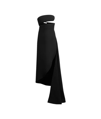 Alaïa Fluid Spiral Dress In Black