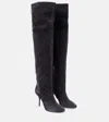 Alaïa Fluide 90 Suede Boots In Black