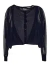 Alaïa Alaia Folded Cardigan In Blue