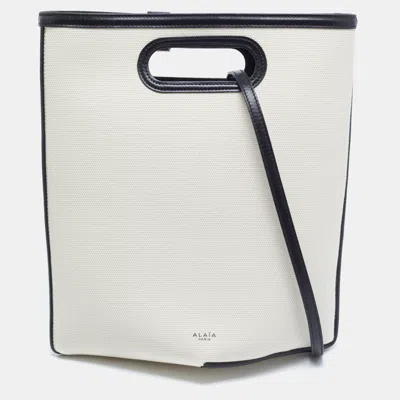 Pre-owned Alaïa Folded Tote Medium Beige Canvas Bag