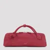 Alaïa Alaia Framboise Goat Leather Teckel Suede Clutch Shoulder Bag In Pink