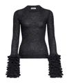 Alaïa Alaia Women Ruffled Sweater In Black