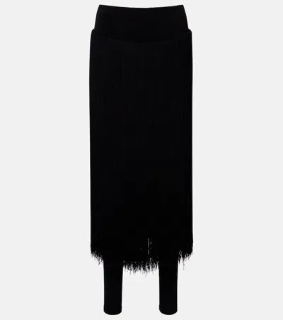 Alaïa Fringed Leggings In Black