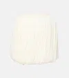 Alaïa White Casse Wool Fringes Skirt In White
