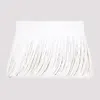 Alaïa Threaded Leather Belt In Blanc Nacre