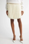 Alaïa White Casse Wool Fringes Skirt In Blanc Casse