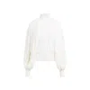 Alaïa Fringed Yarn Knit Merino Wool Top In White