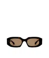 Alaïa Brown Rectangular Sunglasses In Brown