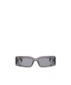 Alaïa Rectangular Frame Sunglasses Striped Pattern In Gray