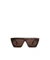 Alaïa Alaia Rectangular Acetate Sunglasses In Brown