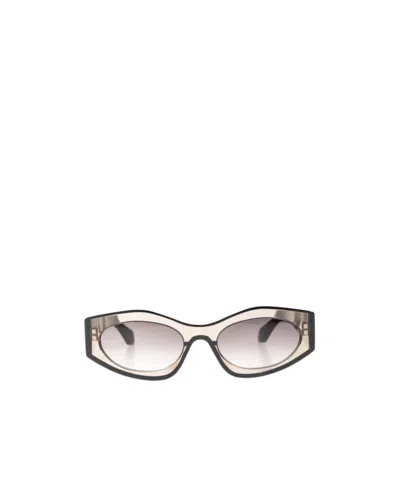 Alaïa Full Frame Sunglasses In Metallic