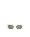 Alaïa Rectangular-frame Sunglasses In Yellow