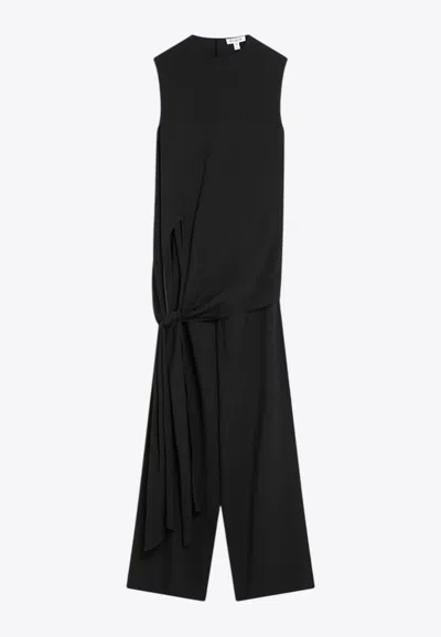 ALAÏA FULL JUMPSUIT WITH KNOTTED-SASH