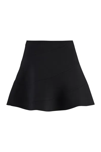 Alaïa Full Mini Skirt In Black