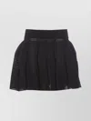Alaïa Full Skirt With Pleated High Waist In Black
