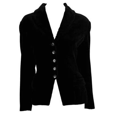 Pre-owned Alaïa F/w 1992 Azzedine  Black Channel Velvet Blazer Jacket