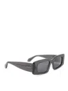 Alaïa Rectangular Frame Sunglasses Striped Pattern In Gray