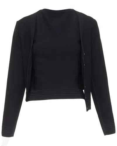 Pre-owned Alaïa Garter Stitch Cardigan Top Set