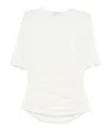 Alaïa Gather Detailed Jersey T-shirt In White