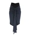 Alaïa Gathered-detailing Draped Skirt In Black