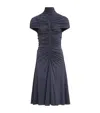 Alaïa Gathered High-neck Mini Dress In Black