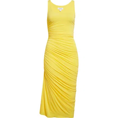 Alaïa Gathered Jersey Dress In Yellow