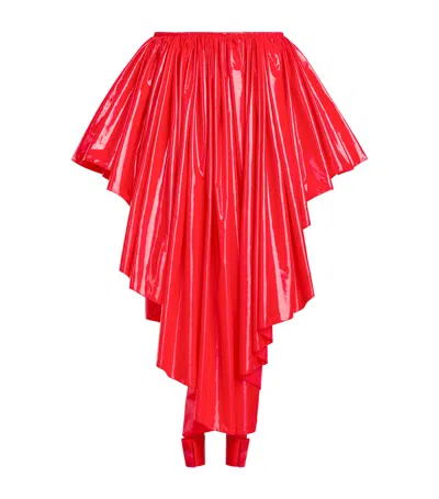 Alaïa Gathered Maxi Skirt In Red