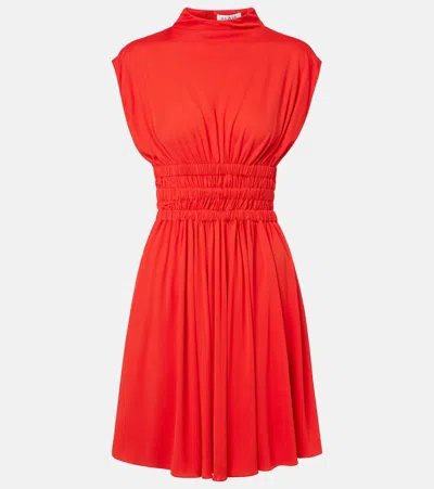 Alaïa Gathered Minidress In Red