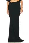 Alaïa Gathered Skirt In Black