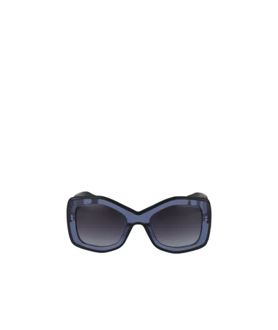 Alaïa Geometric Frame Sunglasses In Black