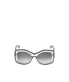 Alaïa Geometric Frame Sunglasses In Gray