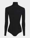 Alaïa Womens Alaia Second Skin Rhinestone Woven-blend Body In Noir Alaia
