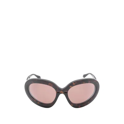 Alaïa Geometric Oval-frame Sunglasses In Pattern