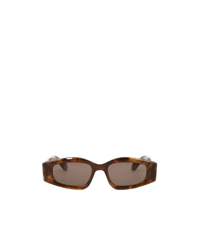 Alaïa With Geometric Shape Sunglasses Brown